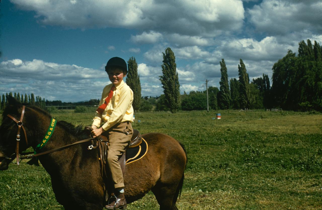 Lynne Bentley with pony on acton flats