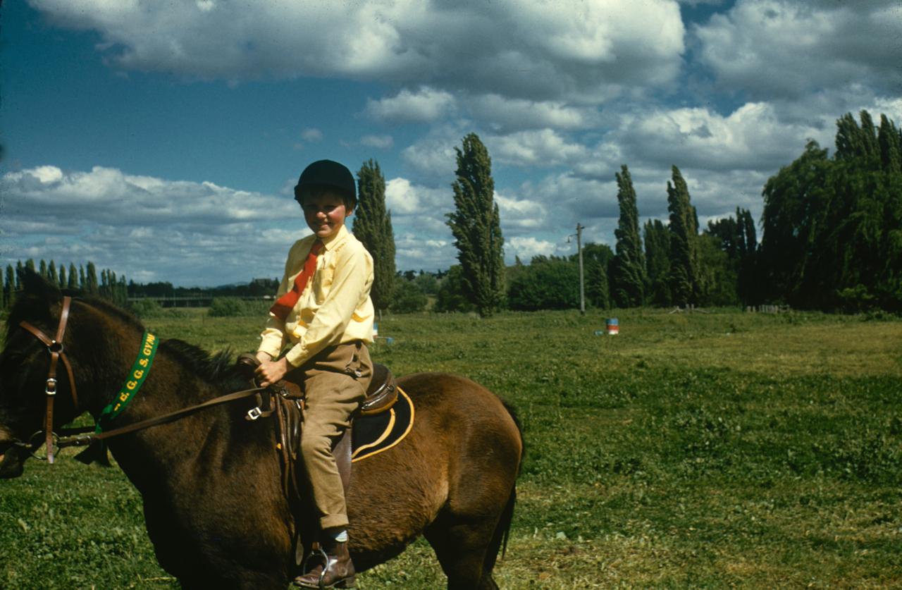 Lynne Bentley with pony on acton flats Lynne Bentley with pony on acton flats