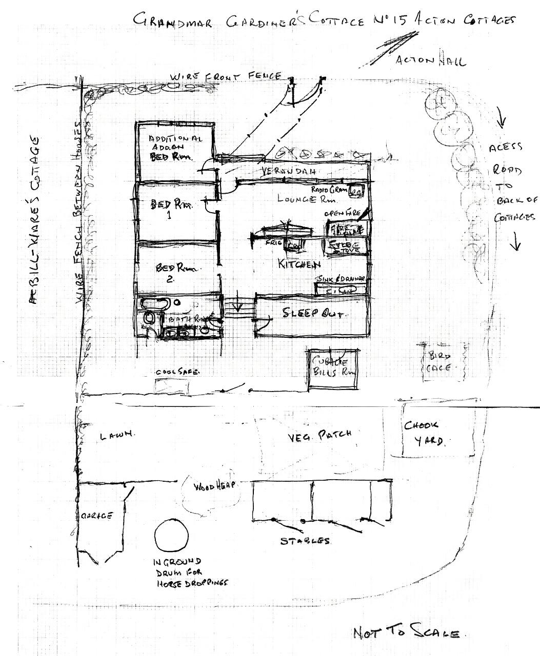 No. 15 Acton cottages Mud Map