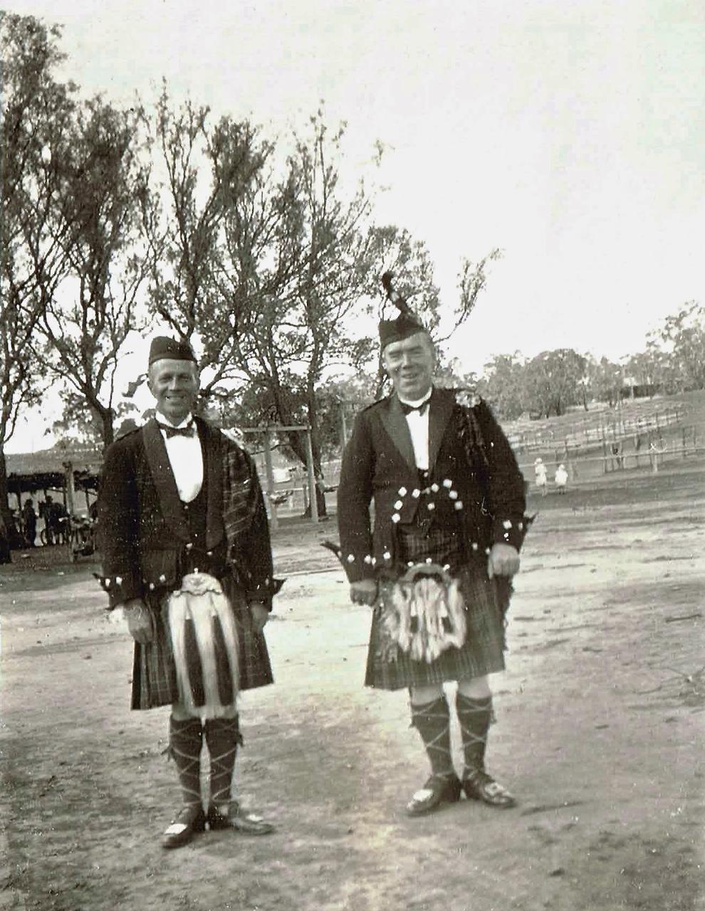 Peter McLean with Pipe Major Ross at Highland Gathering Peter McLean with Pipe Major Ross at Highland Gathering