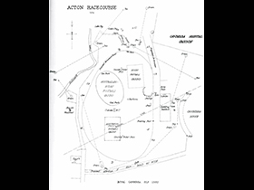 Acton Racecourse map with Federal Golf Course tees