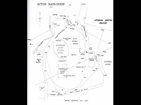 Acton Racecourse map with Federal Golf Course tees Acton Racecourse map with Federal Golf Course tees