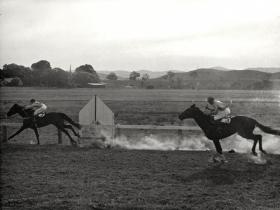 Racecourse finishing post Racecourse finishing post