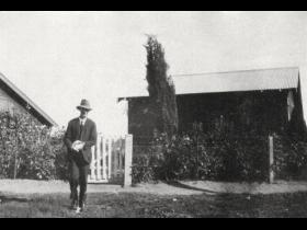 Ernest Dunshea at Acton cottage no. 4 in 1920s