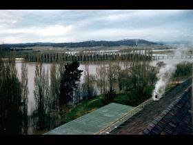 Acton flats in flood