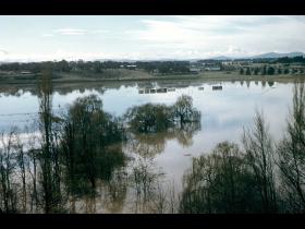 Acton flats sports grounds in flood 