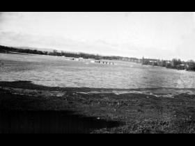 Acton flats sports grounds in flood
